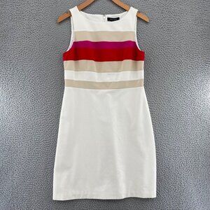 White House Black Market Striped Mini Dress - Red, Pink, Tan, White